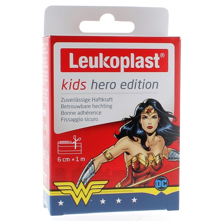 Leukoplast Kids Bande pansement à découper 6cm x 1m Hero edition BSN Médical - boîte d'une bande pansement