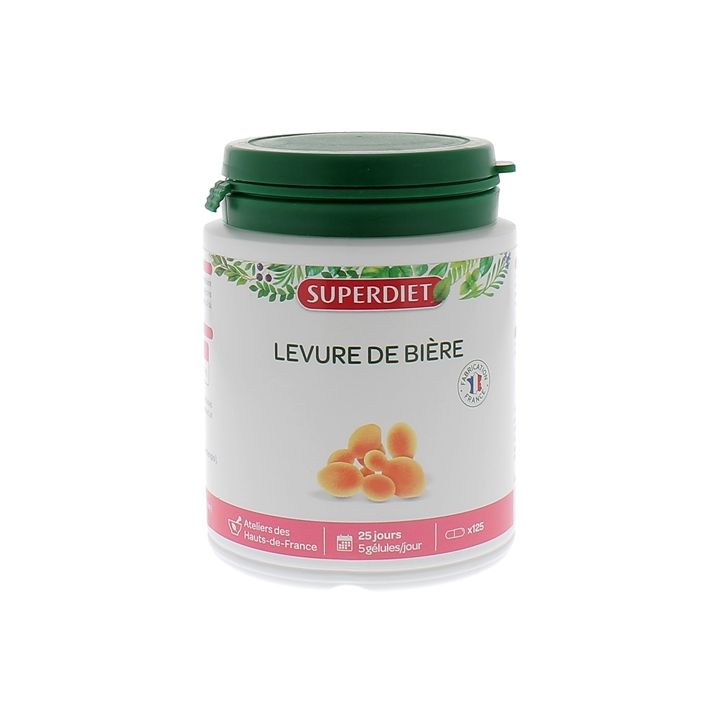 Levure de bière Super Diet - pot de 125 gélules