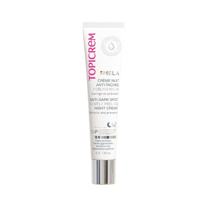 MELA Crème nuit anti-taches peeling doux Topicrem - tube de 40 ml