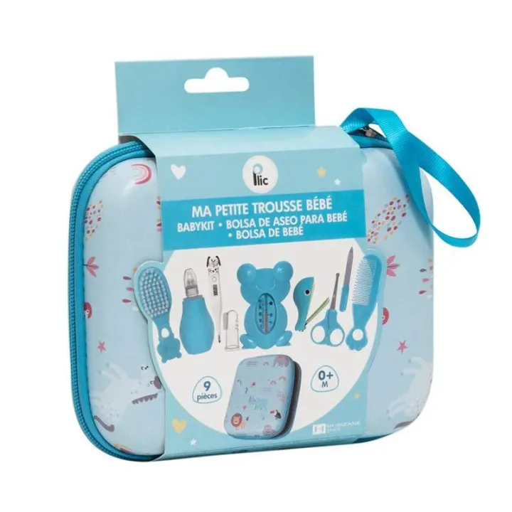 Ma petite trousse bébé trousse de soins bleu Plic - une trousse de 9 pièces