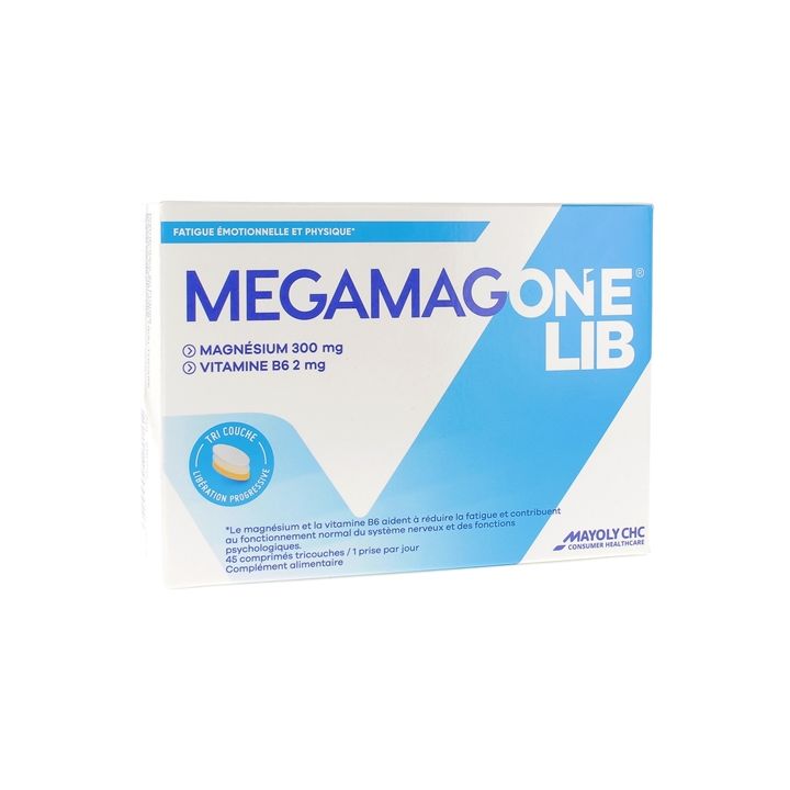 Megamag One Lib Fatigue émotionnelle et physique - boîte de 45 comprimés tricouches