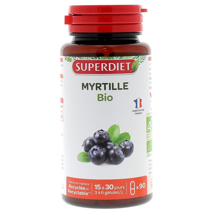 Myrtille bio Super Diet - boite de 90 gélules