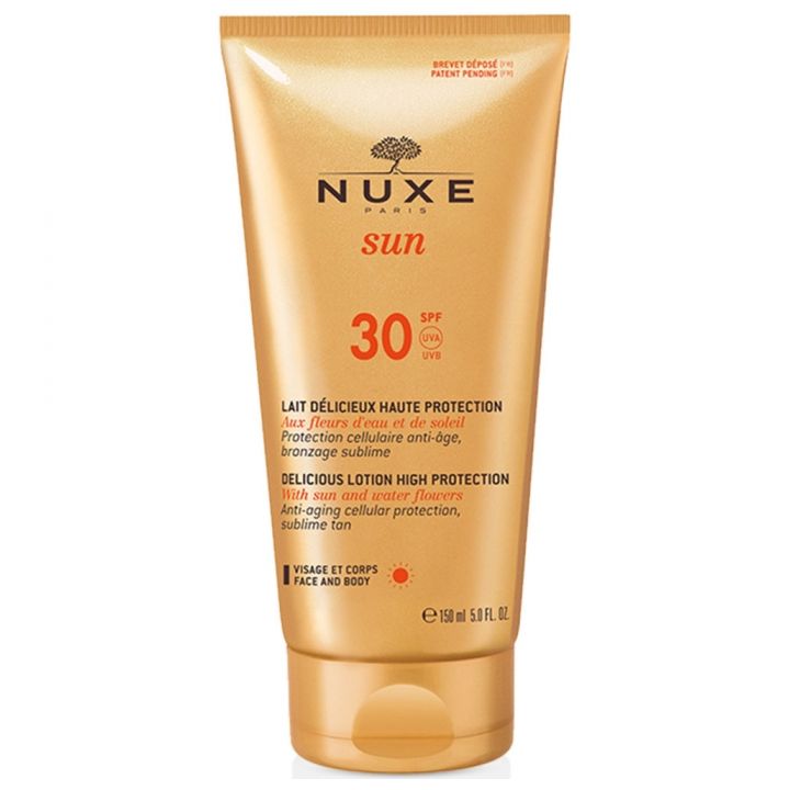 Crème délicieuse visage haute protection SPF 30 Nuxe sun - tube de 50 ml