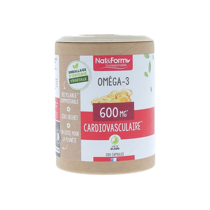 Oméga-3 Ecoresponsable Nat&Form - boite de 200 gélules