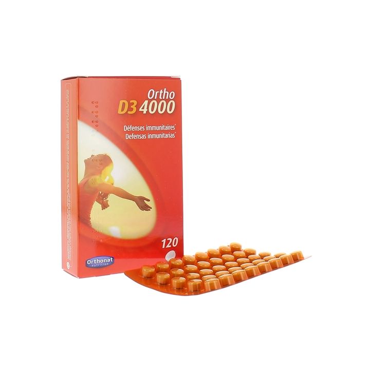 Ortho D3 4000 Défenses immunitaires Orthonat - boîte de 120 comprimés