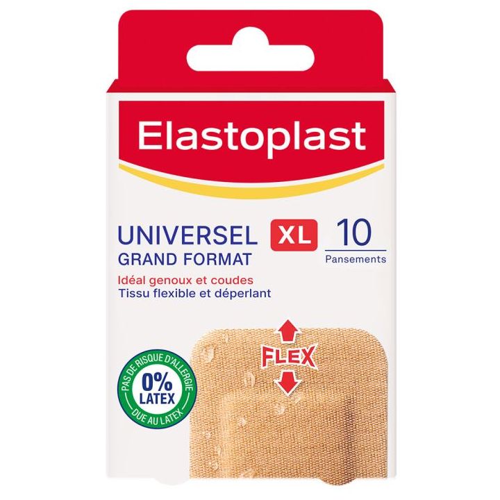 Pansements Universel grand format XL Elastoplast - boîte de 10 pansements