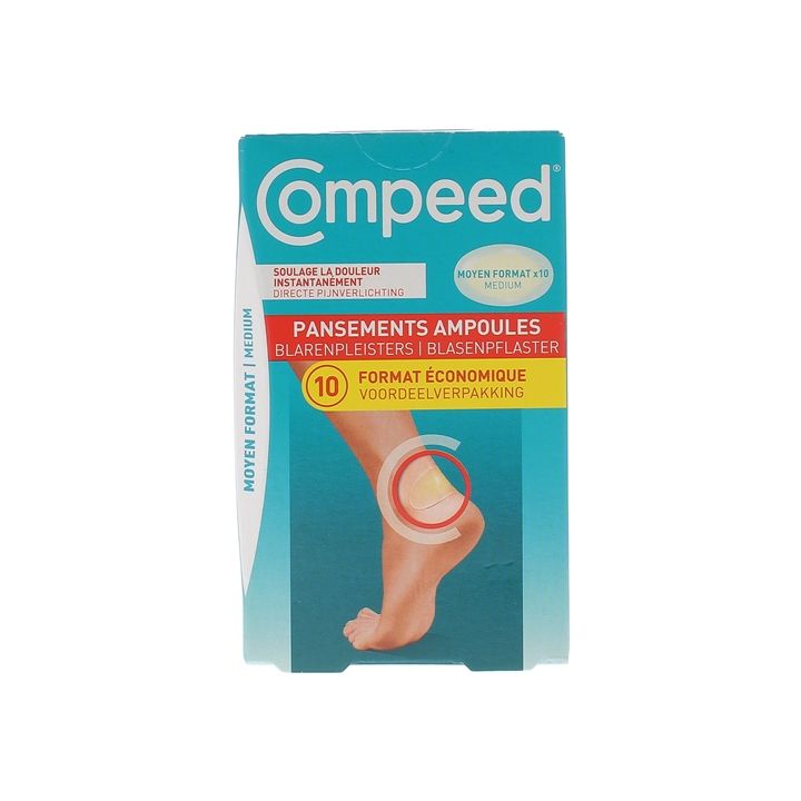 Pansements ampoules moyen format Compeed - boîte de 10 pansements