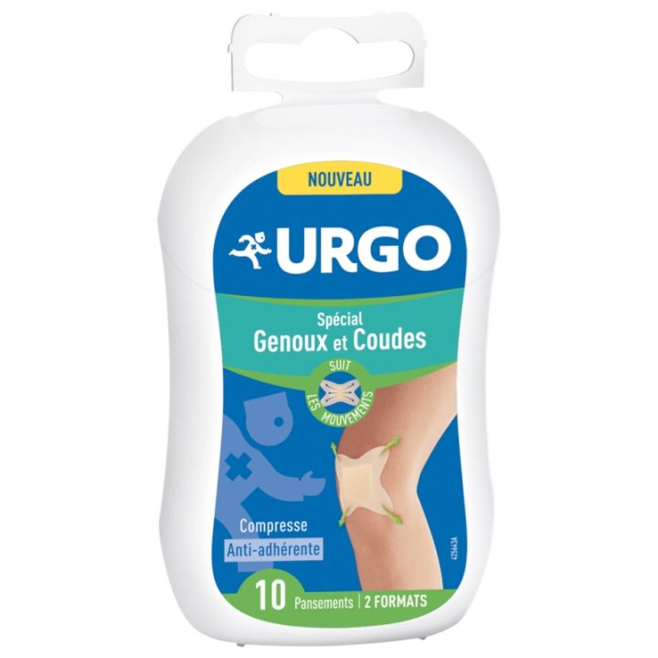 Pansements spécial genoux et coudes Urgo - boîte de 10 pansements