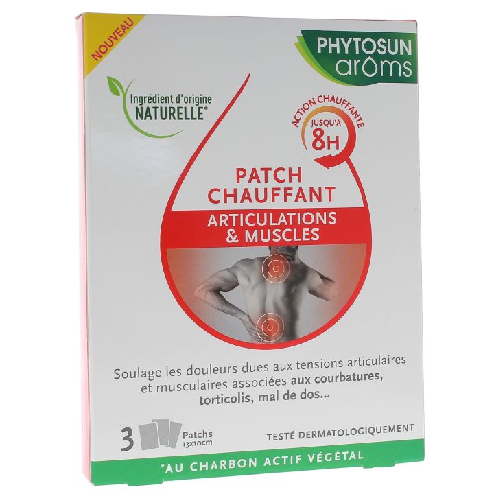 Patch chauffant articulations & muscles Phytosun Arôms - boîte de 3 patchs