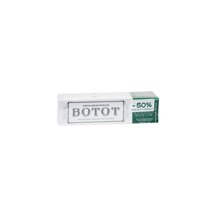 Pâte de dentifrice menthe pin eucalyptus Botot - 2 tubes de 75ml