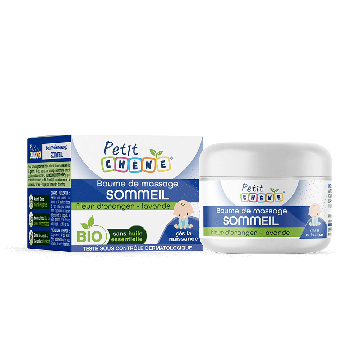 Petit Chêne baume de massage sommeil bio Les 3 Chênes - pot de 40ml