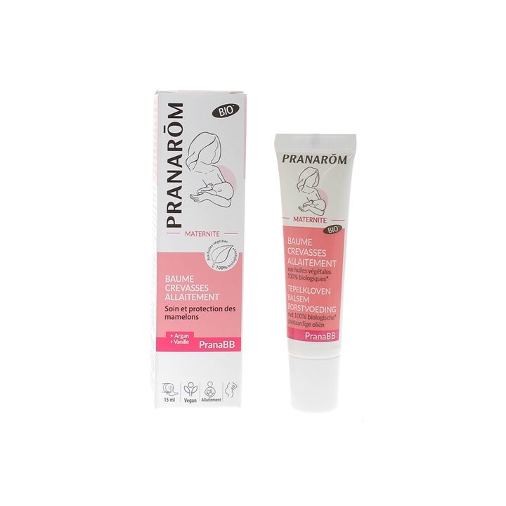 PranaBB Baume crevasses allaitement bio Pranarom - tube de 15 ml
