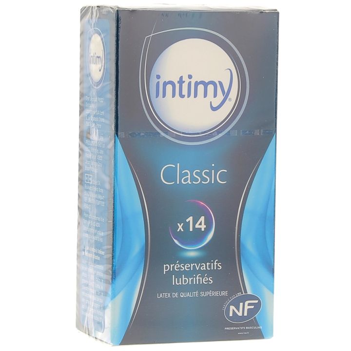 Préservatifs lubrifiés classic Intimy - Boite de 14 préservatifs