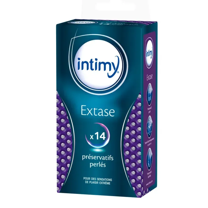 Préservatifs perlés Intimy - boite de 14 préservatifs