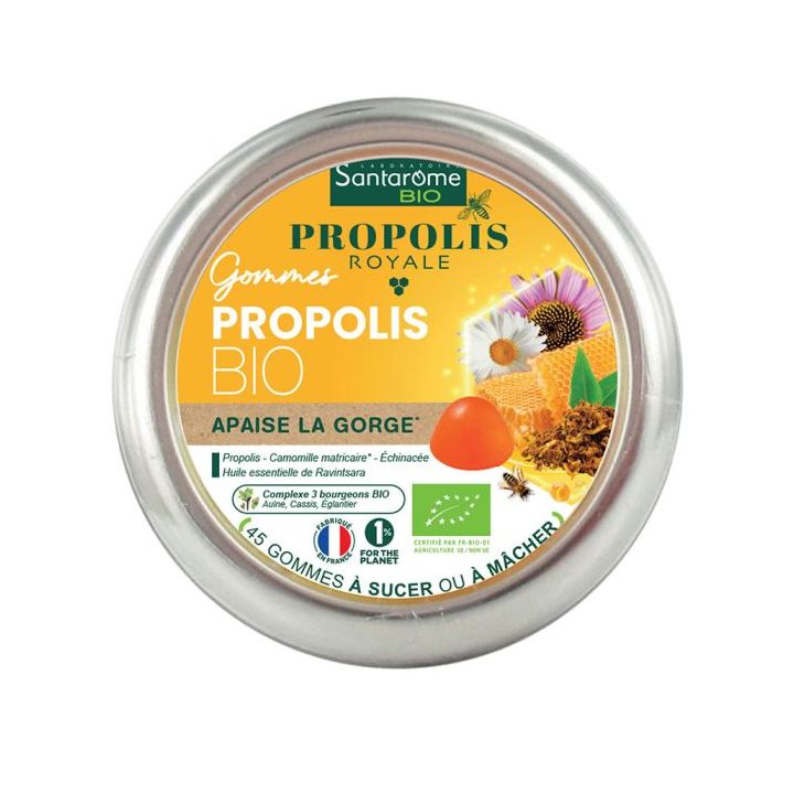 Propolis Royale Propolis Gommes bio Santarome - boîte de 45 gummies