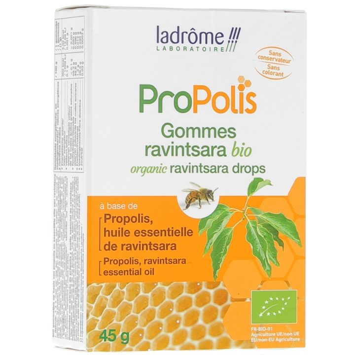 Propolis gommes ravintsara bio Ladrôme - Boite de 45 g