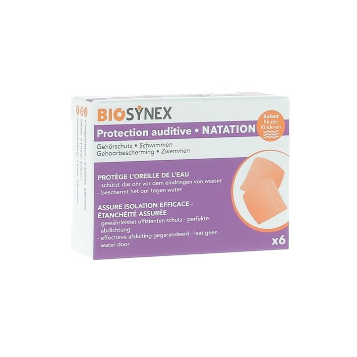 Protection auditive natation enfant Biosynex - boîte de 3 paires