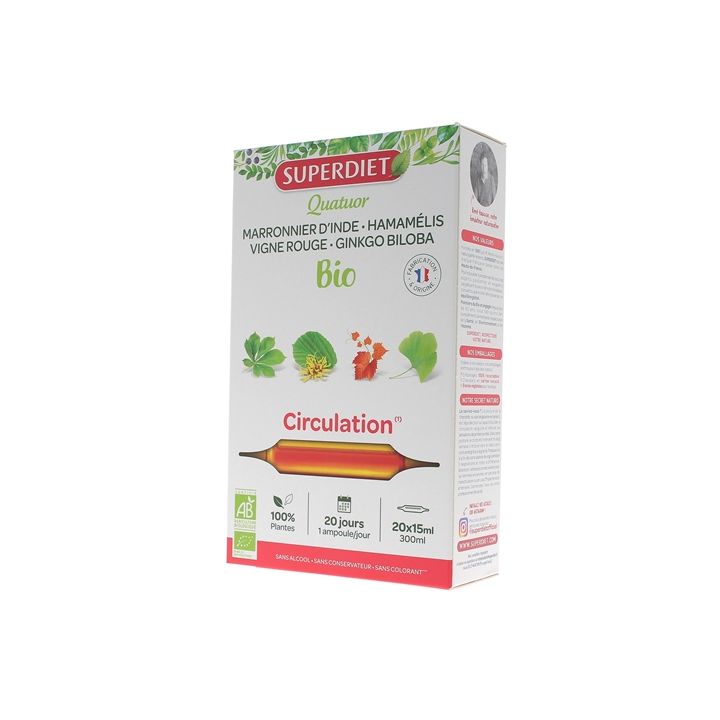 Quatuor Circulation bio Super Diet - 20 ampoules