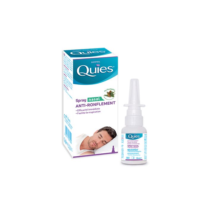 Anti-ronflement spray nasal pin-eucalyptus Quies - spray de 15 ml