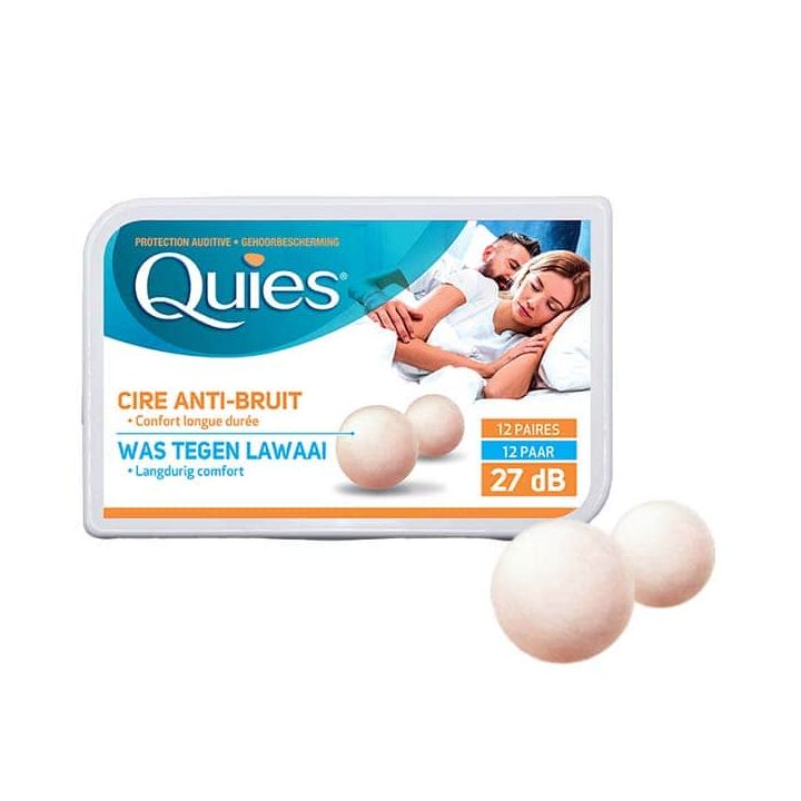 Protection auditive cire naturelle Quies - boîte de 12 paires