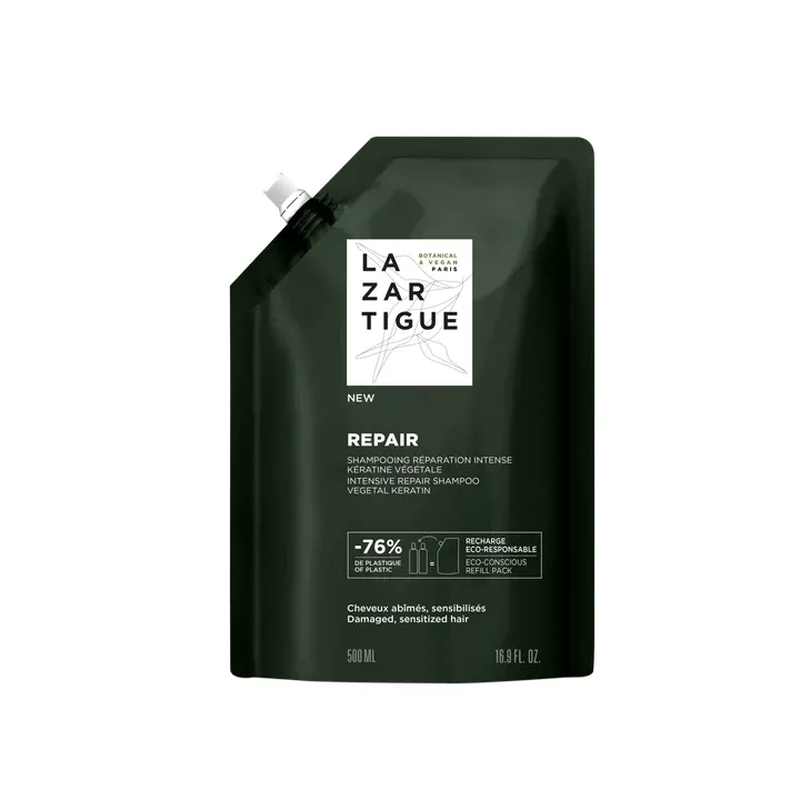 Repair Shampooing réparation intense Lazartigue - éco-recharge de 500ml