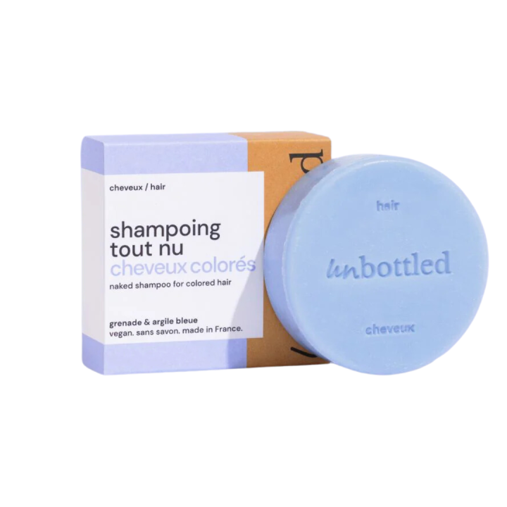 Shampoing solide tout nu cheveux colorés Unbottled - pain de 75g