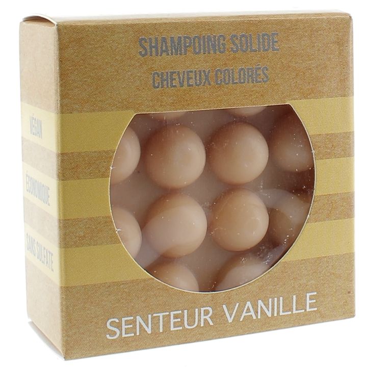 Shampooing Solide Cheveux Colorés Senteur Vanille Valdispharm - Pain solide de 55 g