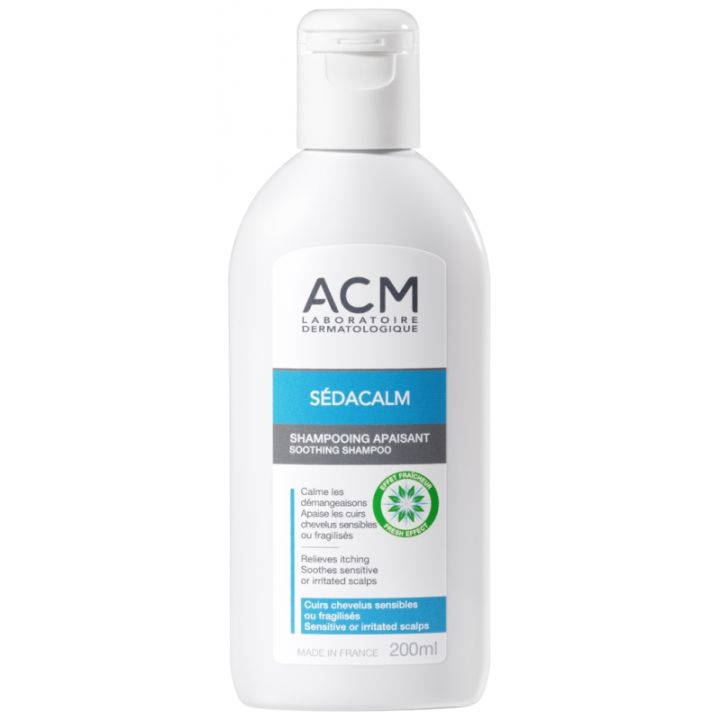 Shampooing apaisant sédacalm laboratoire ACM - flacon de 200 ml