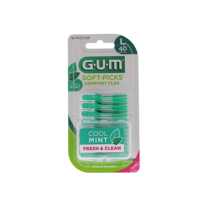 Soft-Picks Comfort flex Cool mint large GUM - blister de 40 bâtonnets interdentaires