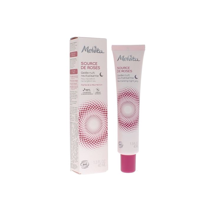 Source de Roses Gelée de nuit revitalisante Melvita - tube de 40ml
