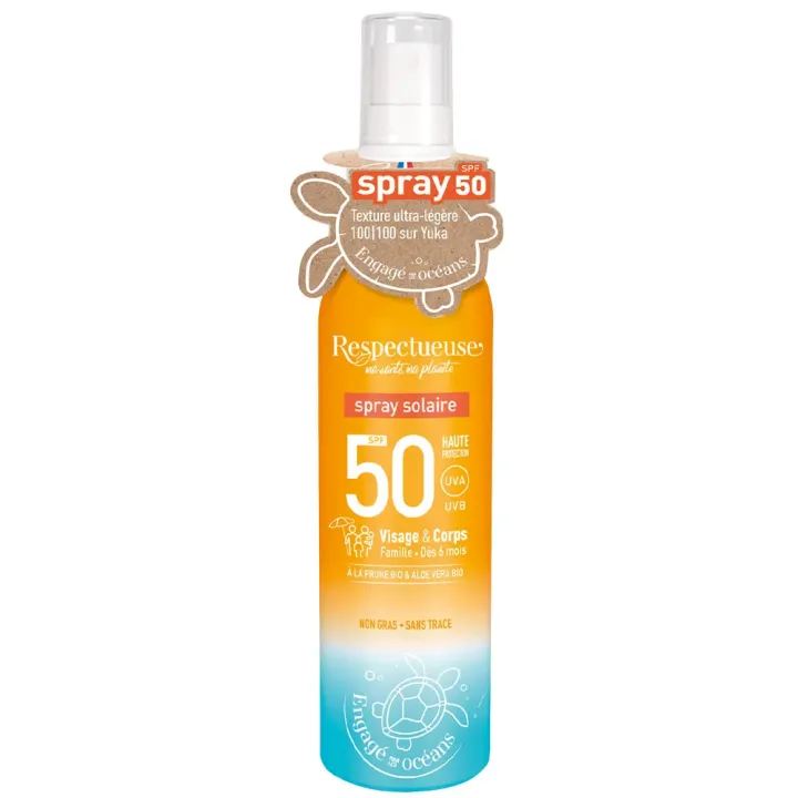 Spray solaire SPF50 Respectueuse - spray de 100ml