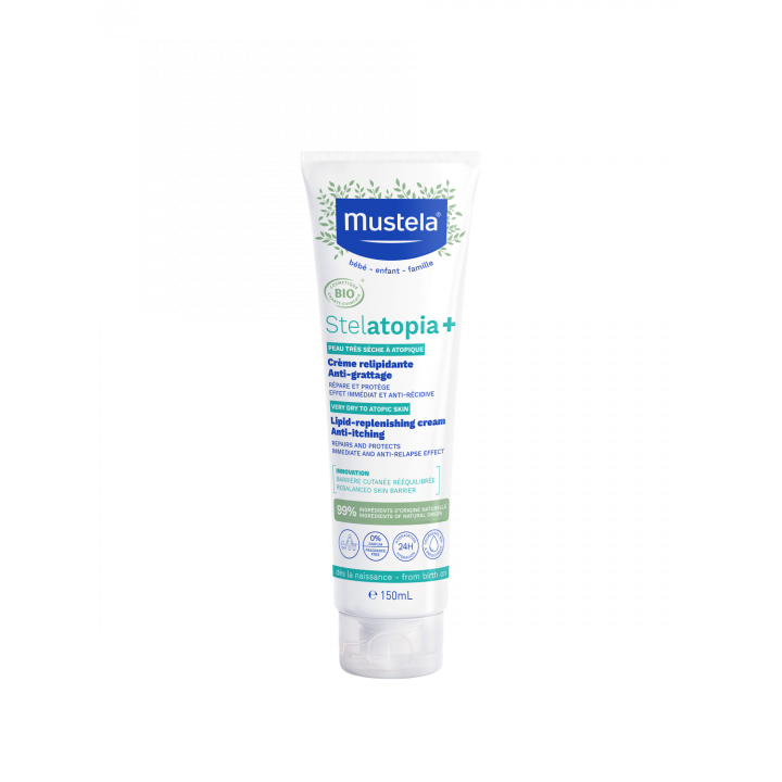 Stelatopia+ Crème relipidante anti-grattage bio Mustela - tube de 150ml