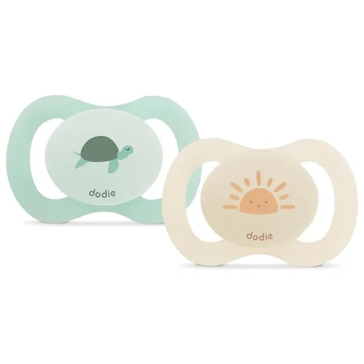 Sucette anatomique silicone 0-2 mois Dodie - lot de 2 sucettes