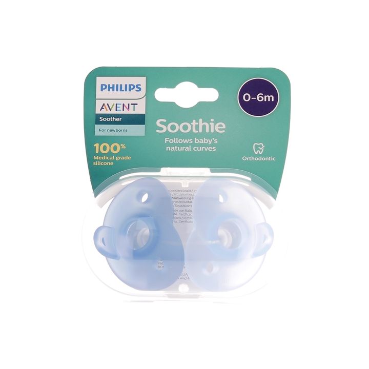 Sucettes Soothie 0-6 mois Avent - lot de 2 sucettes
