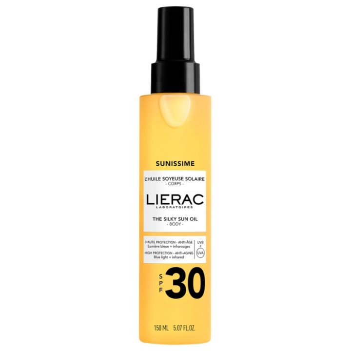 Sunissime L'huile soyeuse solaire corps SPF30 Lierac - spray de 150 ml