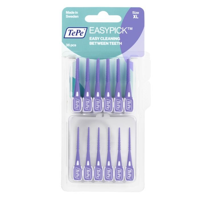 Easy Pick Cure-dents silicone violet XL TePe - 36 unités