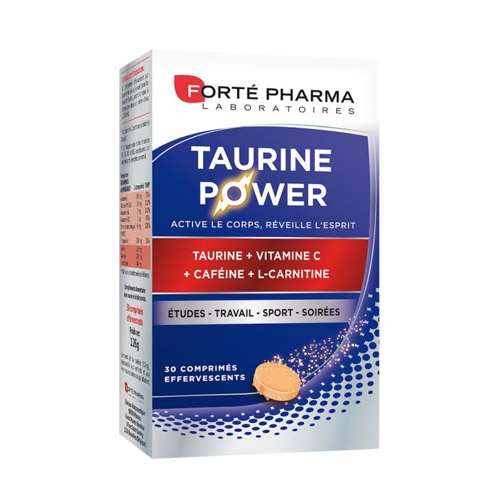 Taurine power Forté pharma énergie - 30 comprimés effervescent
