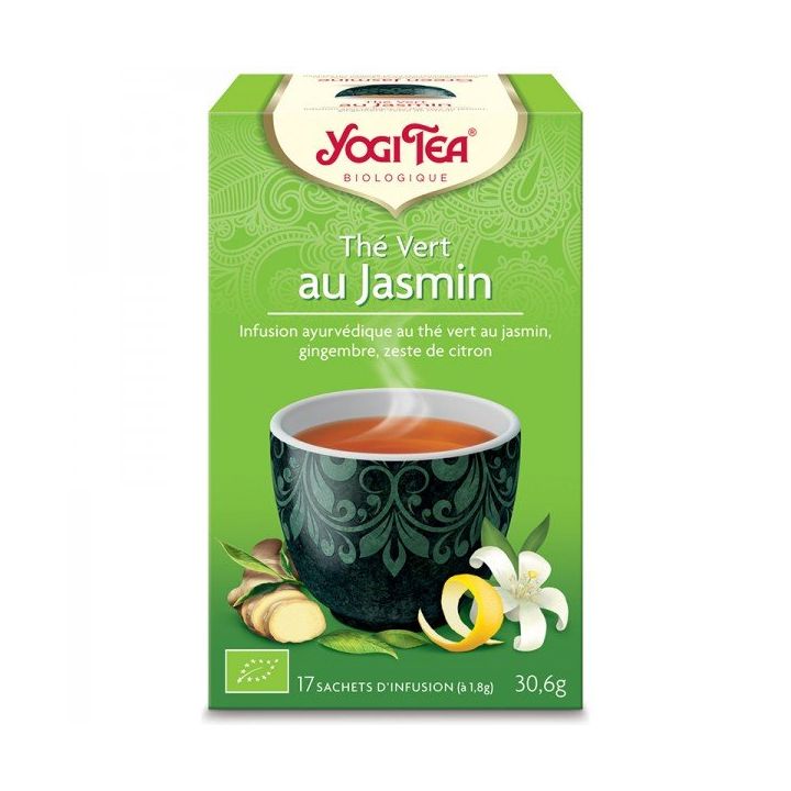Thé vert au jasmin BIO Yogi Tea - boite de 17 sachets 