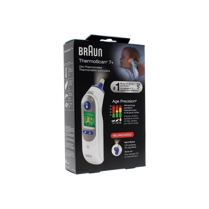 Thermoscan 7+ IRT 6525 thermomètre auriculaire Braun - 1 thermomètre