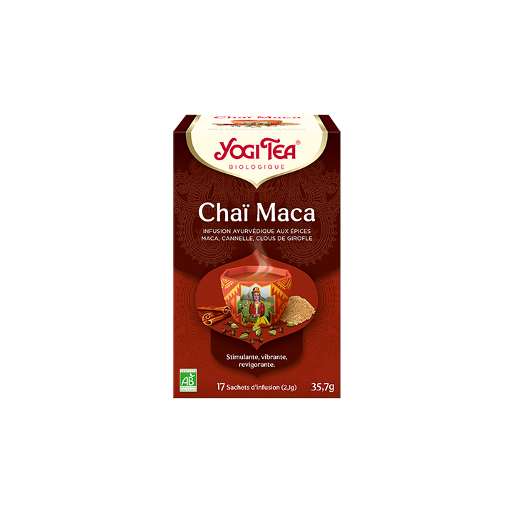 Tisane ayurvédique Chaï maca bio Yogi Tea - boite de 17 sachets