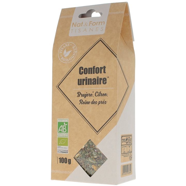 Tisane bruyère citron reine des prés Bio confort urinaire Nat & Form - sachet de 100 g