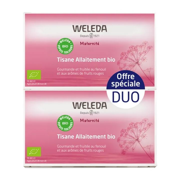 Tisane d'allaitement arôme fruits rouges Weleda - lot de 2 boîtes de 20 sachets