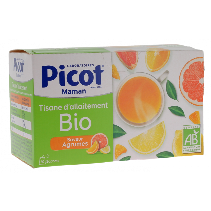 Tisane d'allaitement saveur agrumes bio Picot - boîte de 20 sachets