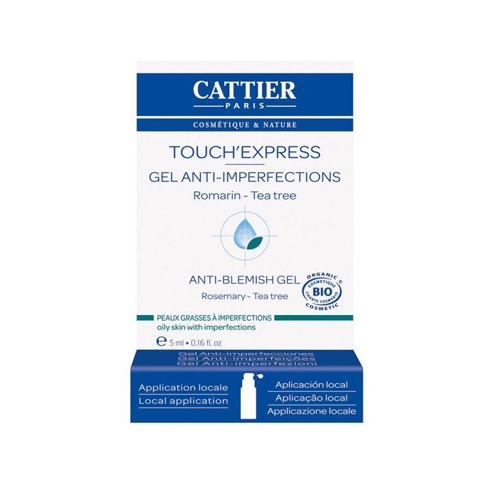Touch'Express concentré actif, peaux grasses à imperfections bio Cattier - flacon-pompe 5 ml