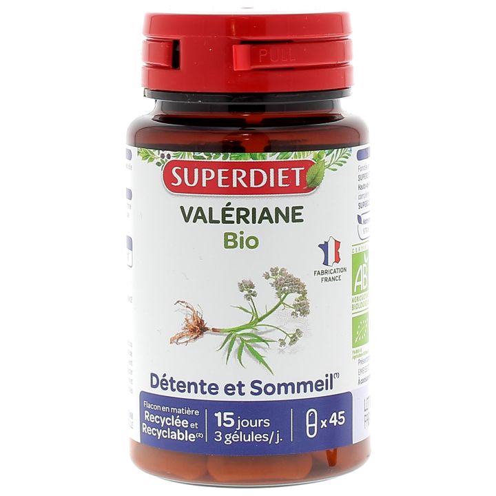 Valériane bio Super Diet - boite de 45 gélules