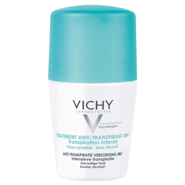 Traitement anti-transpirant 48h transpiration intense Vichy - roll-on bille de 50 ml