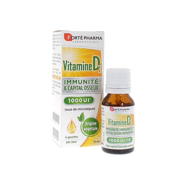 Vitamine D3 Immunité et capital osseux Forté Pharma - flacon compte-gouttes de 15ml