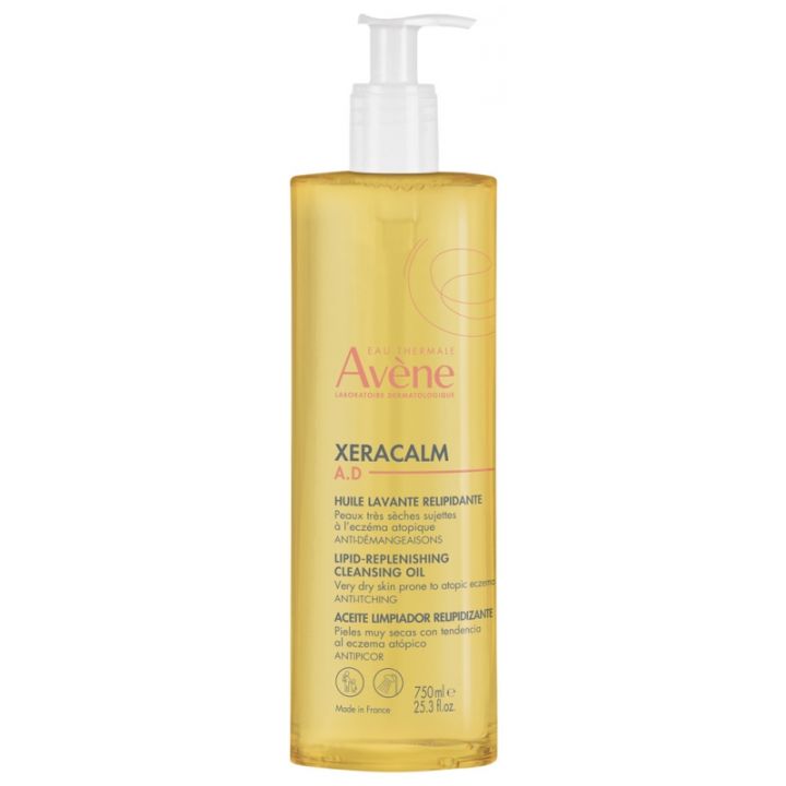 XeraCalm A.D Huile lavante relipidante Avène - flacon-pompe de 750 ml