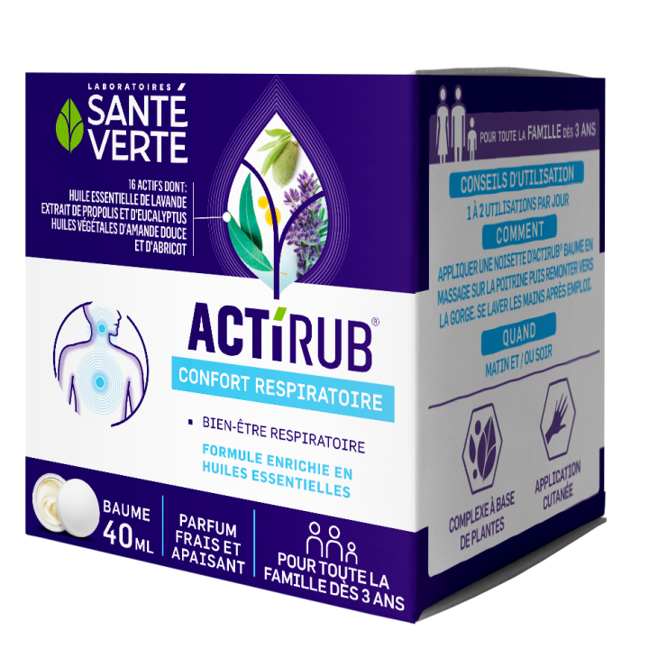 Actirub baume pectoral enfant Santé Verte - pot de 40 ml