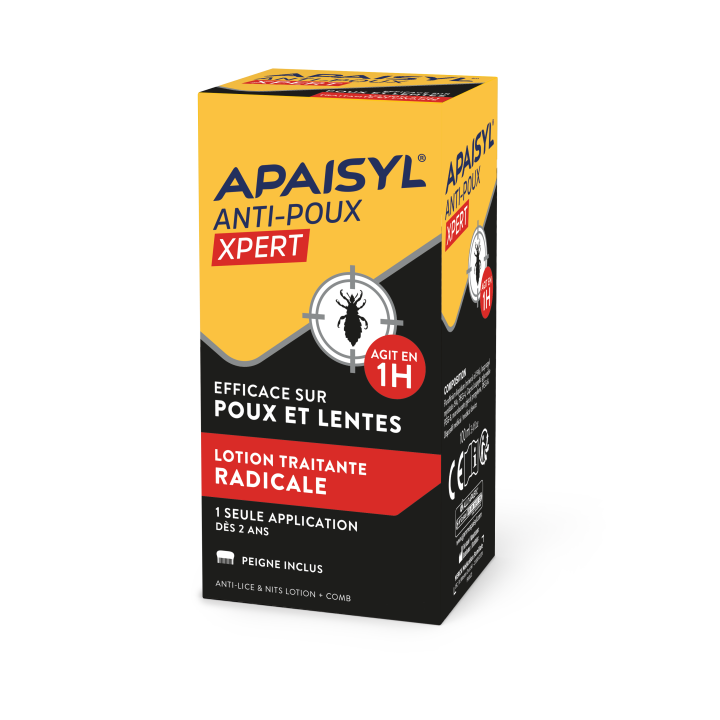 Apaisyl Xpert 100% radical' lentes & poux - flacon de 100 ml + peigne